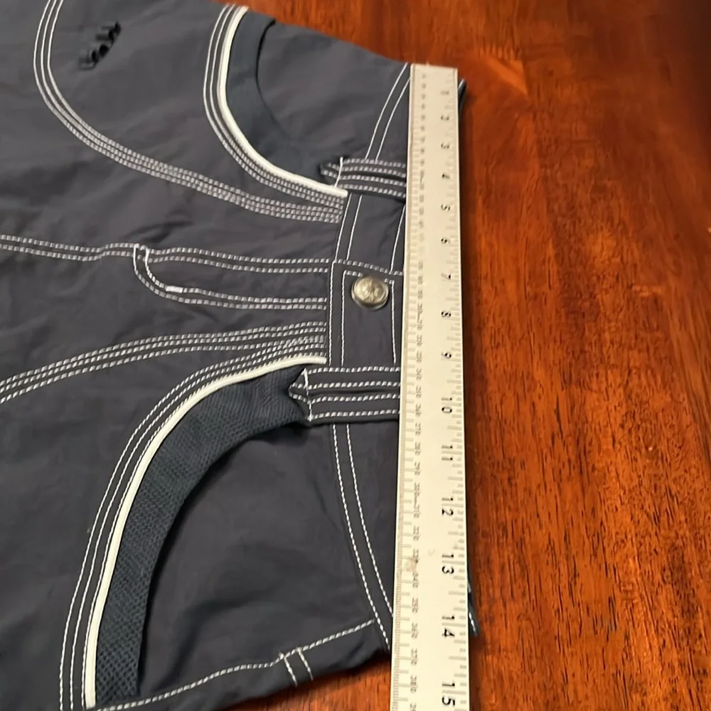 Athleta Navy RipStop Nylon Skirt Liner White Stitching Small - Picture 6 of 7